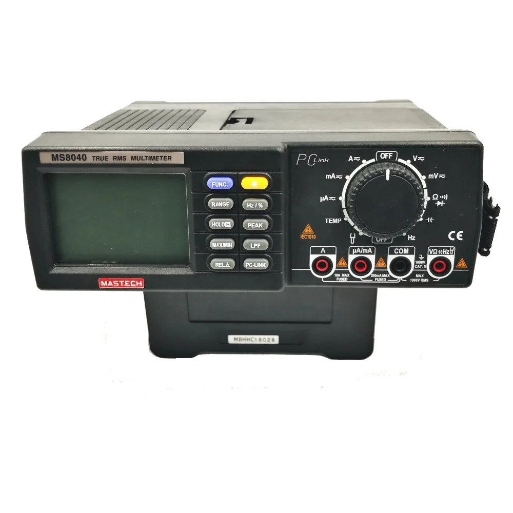 22000 counts dual display MS8040 True RMS benchtop digital multimeter with PC link and RS232