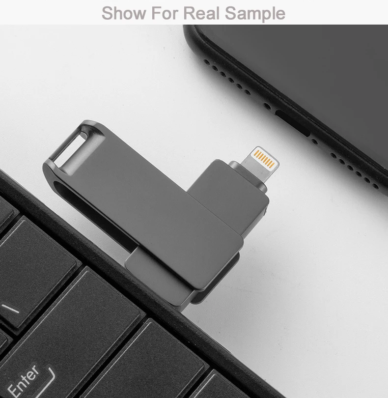 Custom USB Flash Drive For Iphone 64GB 128GB 256GB Real 100% Capacity No Fake With Retail Gift Box Free Engrave Logo