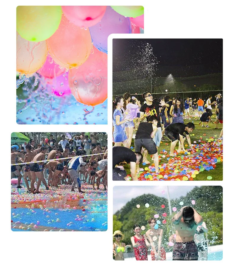 outdoor party kids adult game 111pcs quick fill reusable latex water balloon