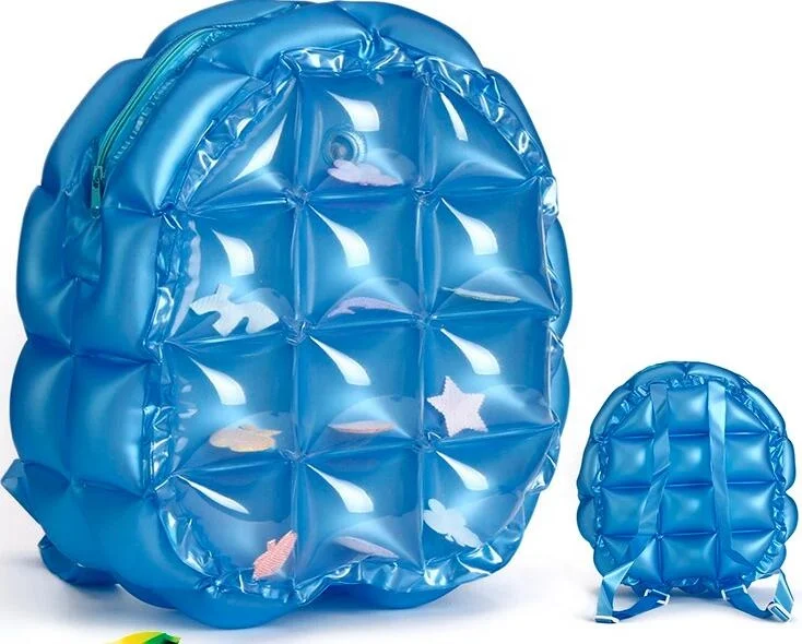 
2017 fashion outdoor waterproof PVC bubble inflatable large capacity backpack 