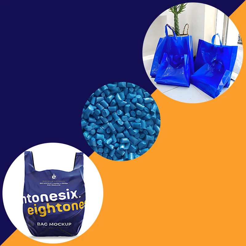 Belief Manufacturing High concentration brightness Good dispersion Eco-friendly PE Plastic shopping bag blue color masterbatch
