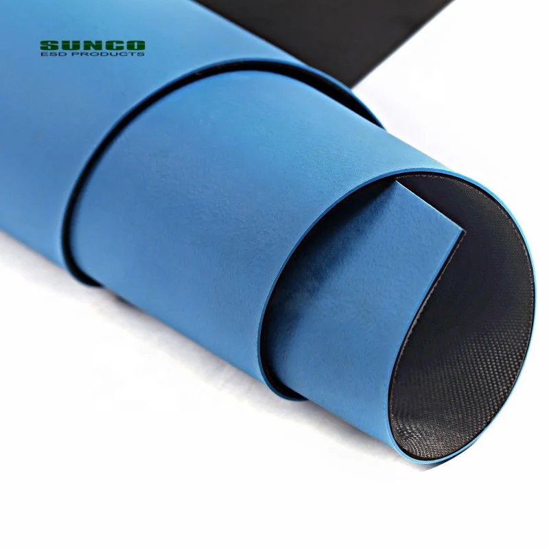 Gray/Green/Blue Industrial Anti Static Mats ESD Rubber Mat