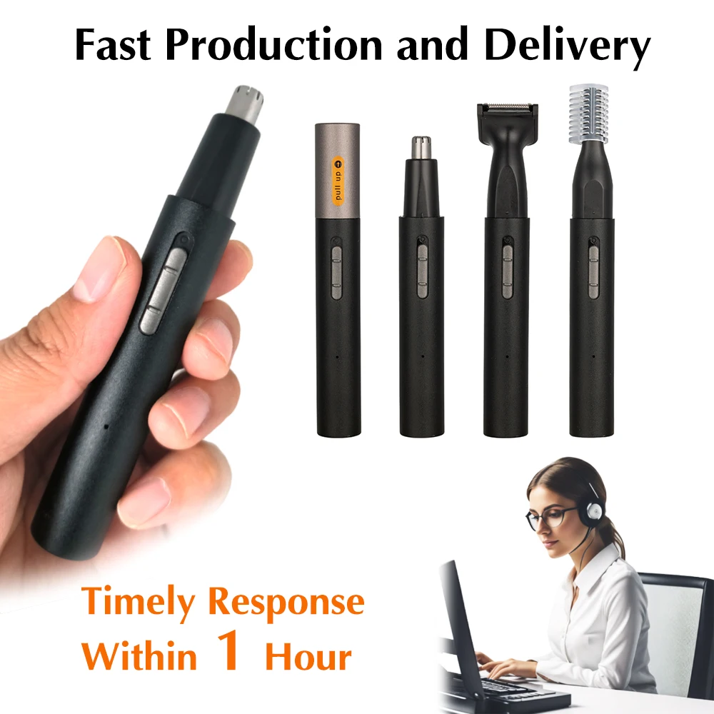 2024 Professional Painless Eyebrow & Facial Hair Trimmer for Men Women Ear and Nose Hair Trimmer Clipper