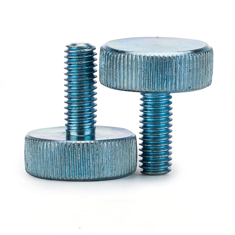 
M5M6 Flat Knurling Head Knurled Thumb Screw Hand Oversized Head Screws thin type big head Knurled Screws 