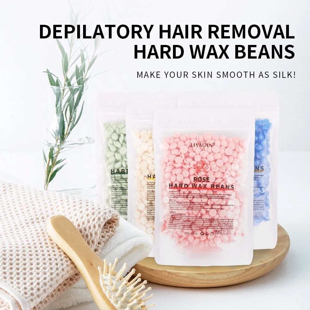 Wholesale 100g Hard Wax Beans Body Face Bikini Hair Removal  Beans Hot Depilatory Wax