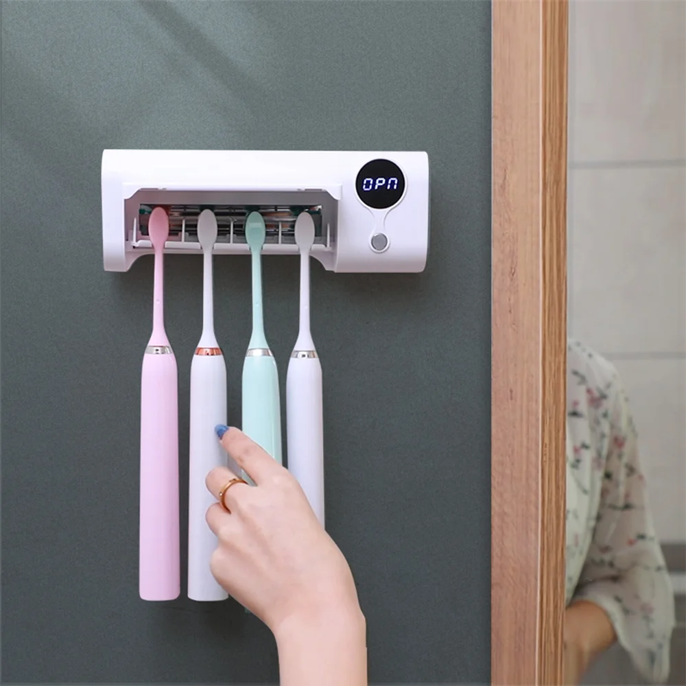 Electric Toothbrush sanitizer holder Wall mounted UV toothbrush sterilizer box