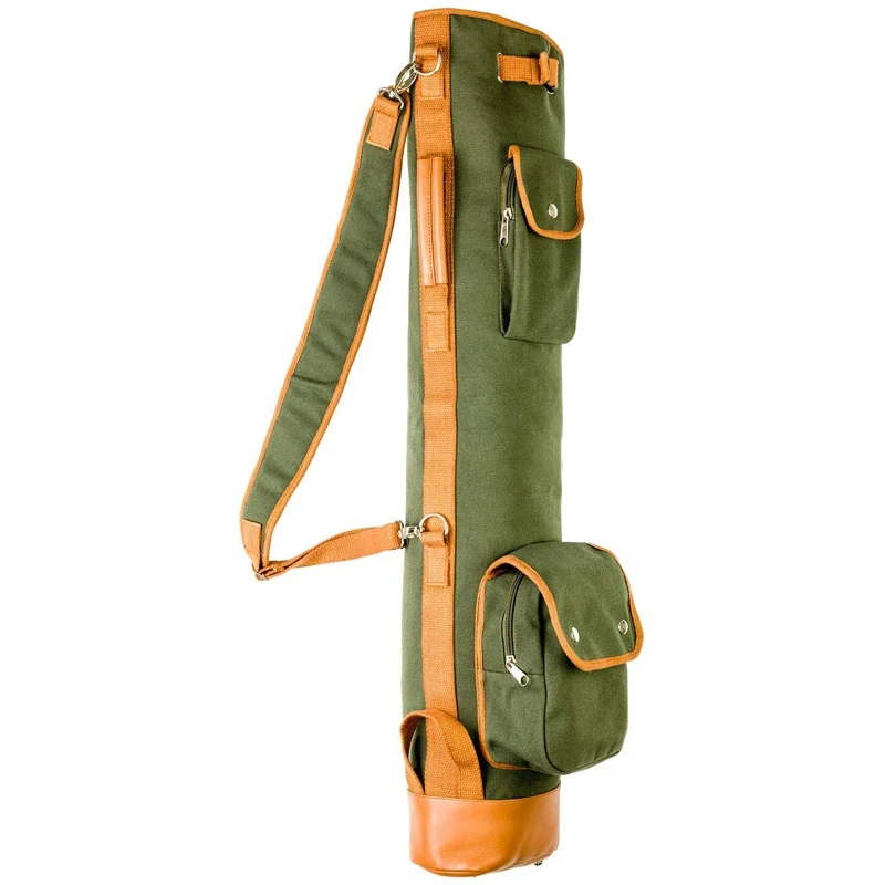 Custom Vintage Canvas and Leather Golf Bag Golf Club Sleeves Bag with Shoulder Strap Golf Carrier Bags