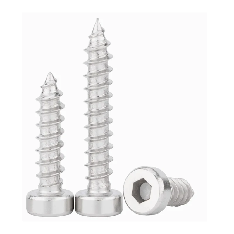 Screw Fasteners Metal Hexagon Socket Tapping Screw M2 M2.2 M2.3 M3 M3.5 M4 M5 M6 Allen Tapping Screws