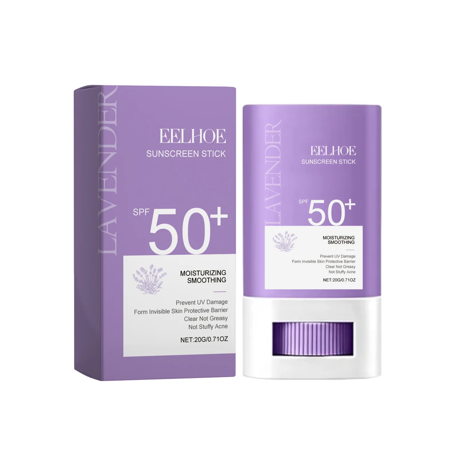Outdoor Protection Natural Brightening Skin Refreshing Hydrating Non-greasy Lavender UV SPF 50 Sunscreen
