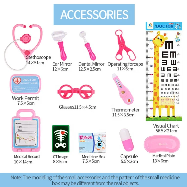 Kids Play House Toy Simulation Doctor Medical  Diagnostic Test Kits Set