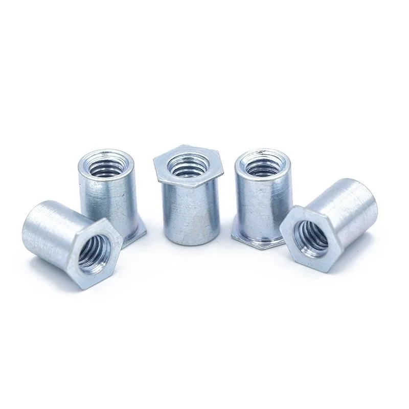 Hexagonal pressure rivet stud fasteners Carbon steel galvanized riveted screws SO-032-4/6/8-34mm Through-hole nut column for pan