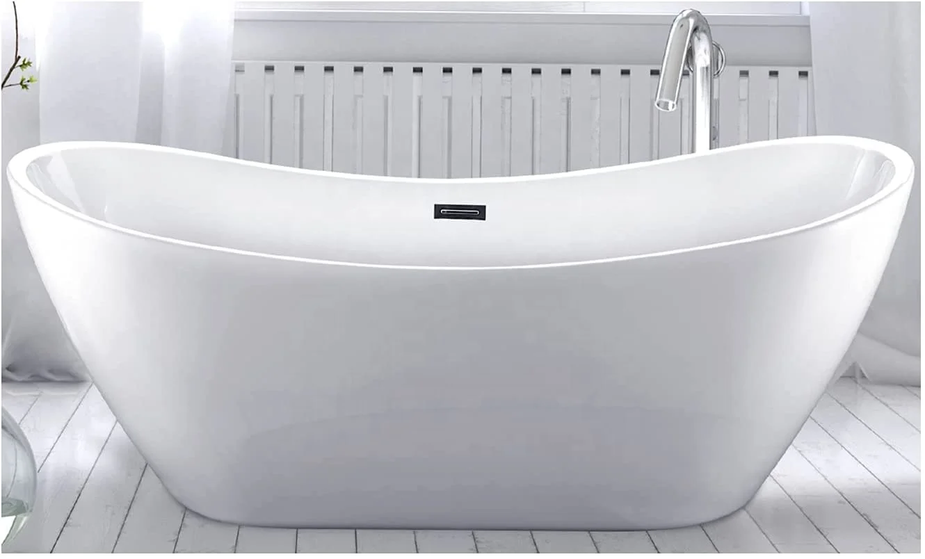 Medyag Quality Acrylic Modern Design Double Ended Slipper Freestanding Bathtub Soaking Baths Bathroom