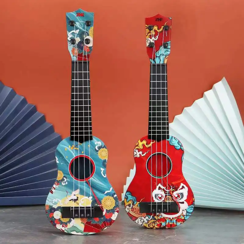 Zhiqu Toys Inspired Mini Guitar Early Education Music Toy for Children and Babies National Trend Floor Games Ukulele Style