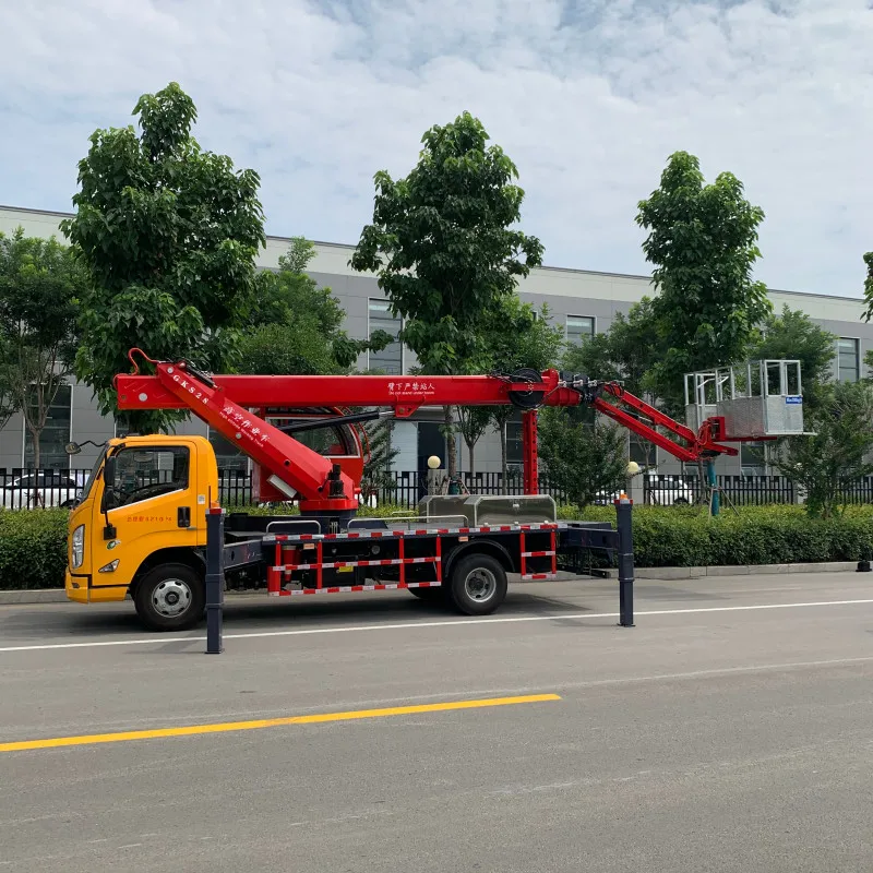 28m Hydraulic Mobile Spider Lifter Crank Arm Boom Lift Aerial Work Lift Platform For Sale