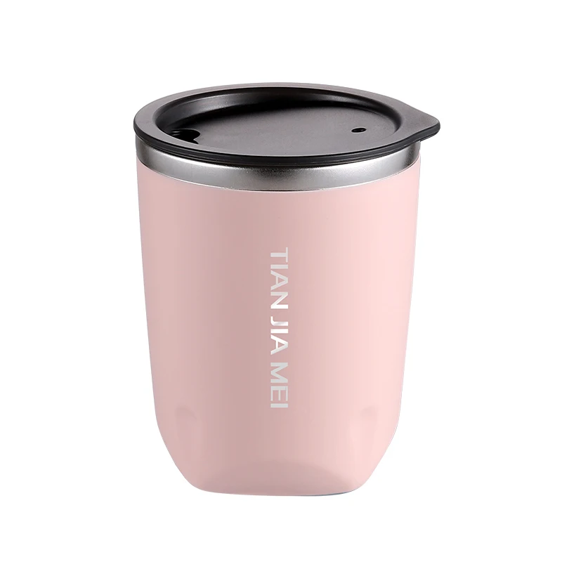Wholesale Beautiful U Shaped Ins Vacuum Flask Insulated Coffee Mug With Silicone Cover For Students