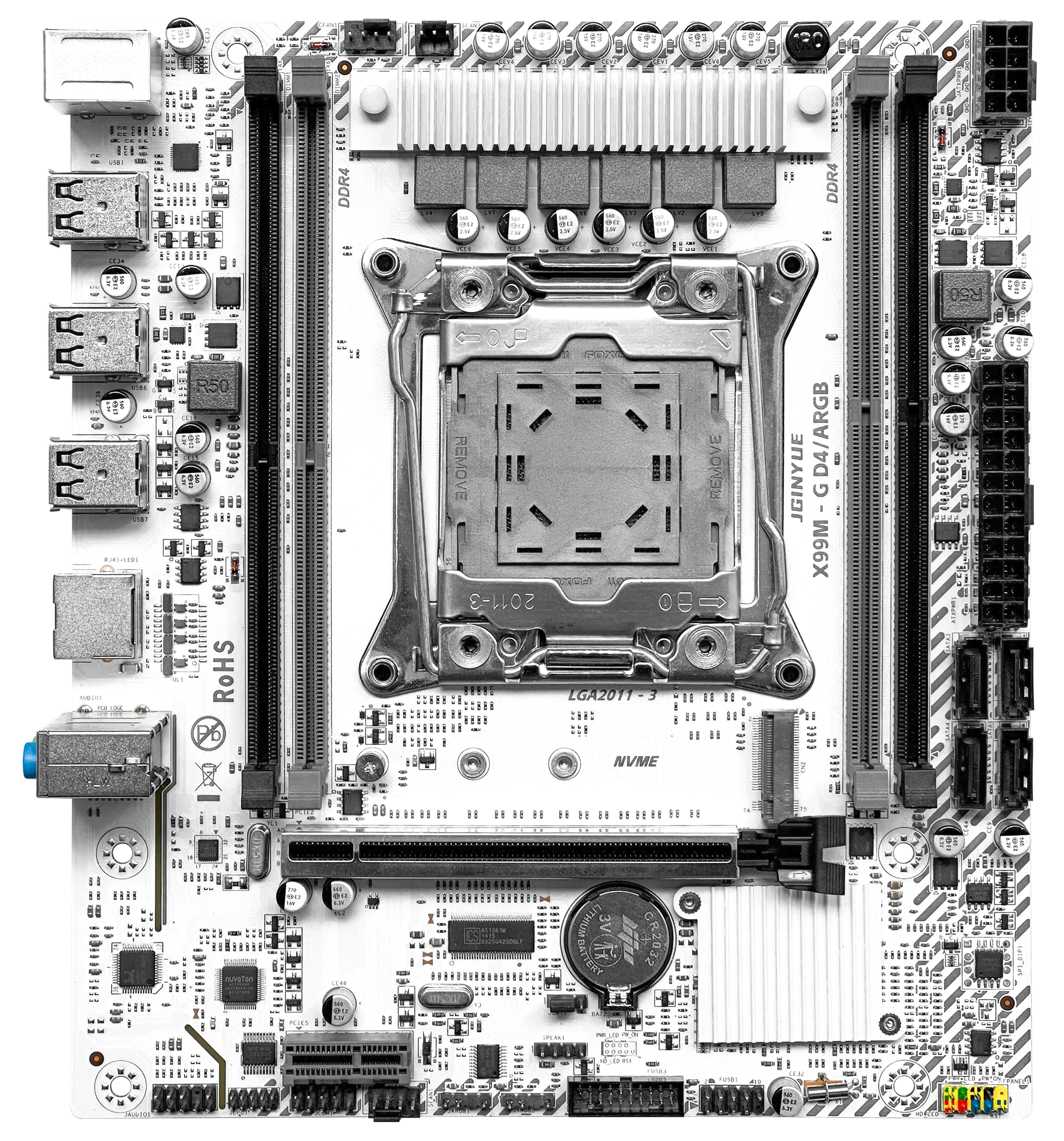 JGINYUE X99 Motherboard LGA 2011-3 X99M-H D4 support Xeon E5 V3 V4  processor cpu DDR4 no ECC RAM