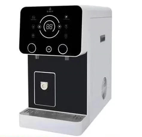 desktop 5 stage ro system drinking hot and cold water dispenser with ice maker