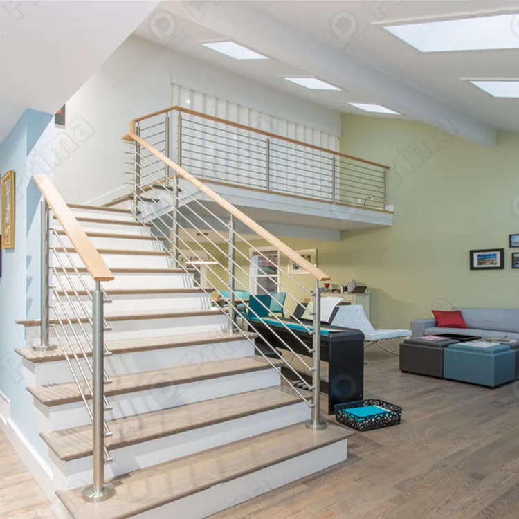 Prima Excellent Outdoor Stainless 316 Wire Rope railing Balustrade Stair Deck Cable railing Handrails Design