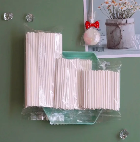 Food-grade DIY Paper Cake sticks cake accessories150*3.5mm multi-size lollipop 100pcs soft solid good toughness bar bakery