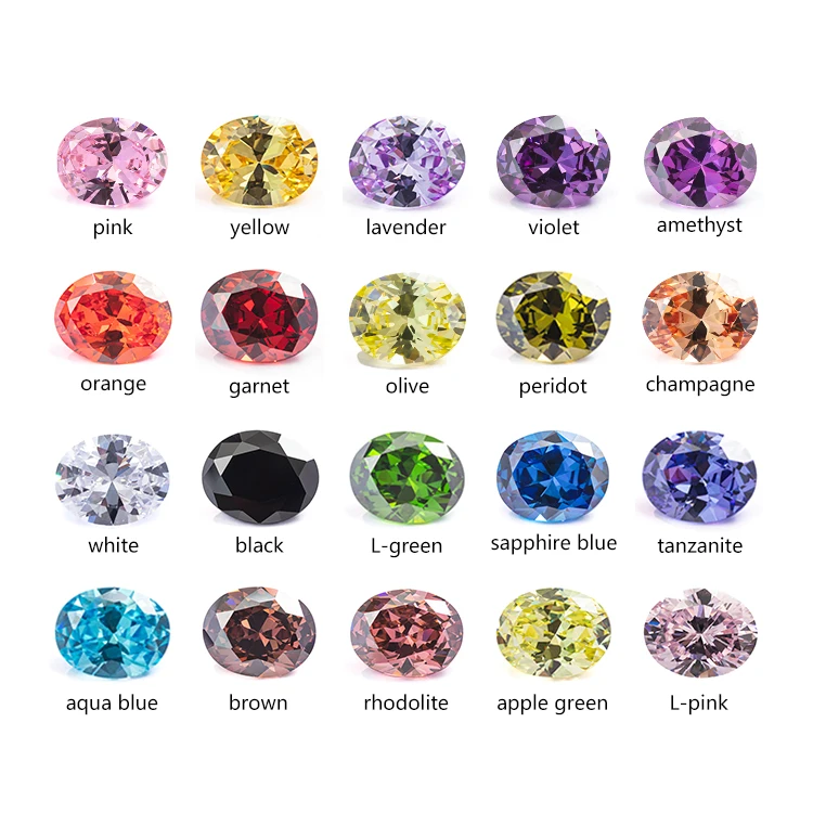 Redleaf Synthetic CZ Wholesale Hot Sell Oval Cut Zircon Loose Gemstone 5A Stone Cubic Zirconia