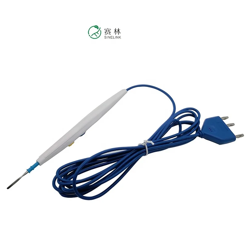 High temperature disposable electrosurgical hand switch ESU electrode pencil cable, medical ESU pencil