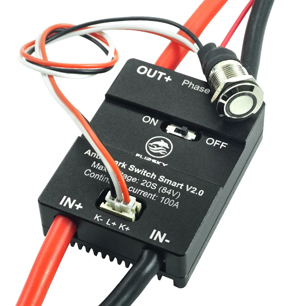 Flipsky 20S 84V 160A Smart Enhanced Anti Spark Switch V2.0 with Aluminum Case for Electric Skateboard Ebike Scooter Robots