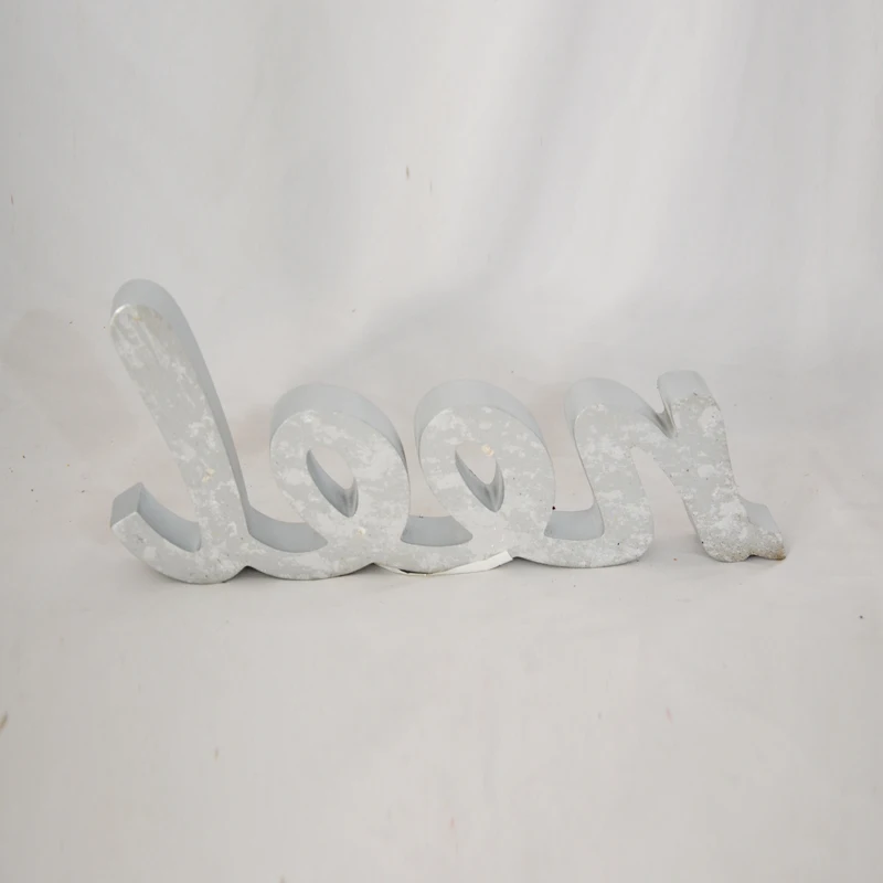 Wood Letter Alphabet Craft silver cube Wood Ornaments For Crafts Wooden Craft Desktop Decoration