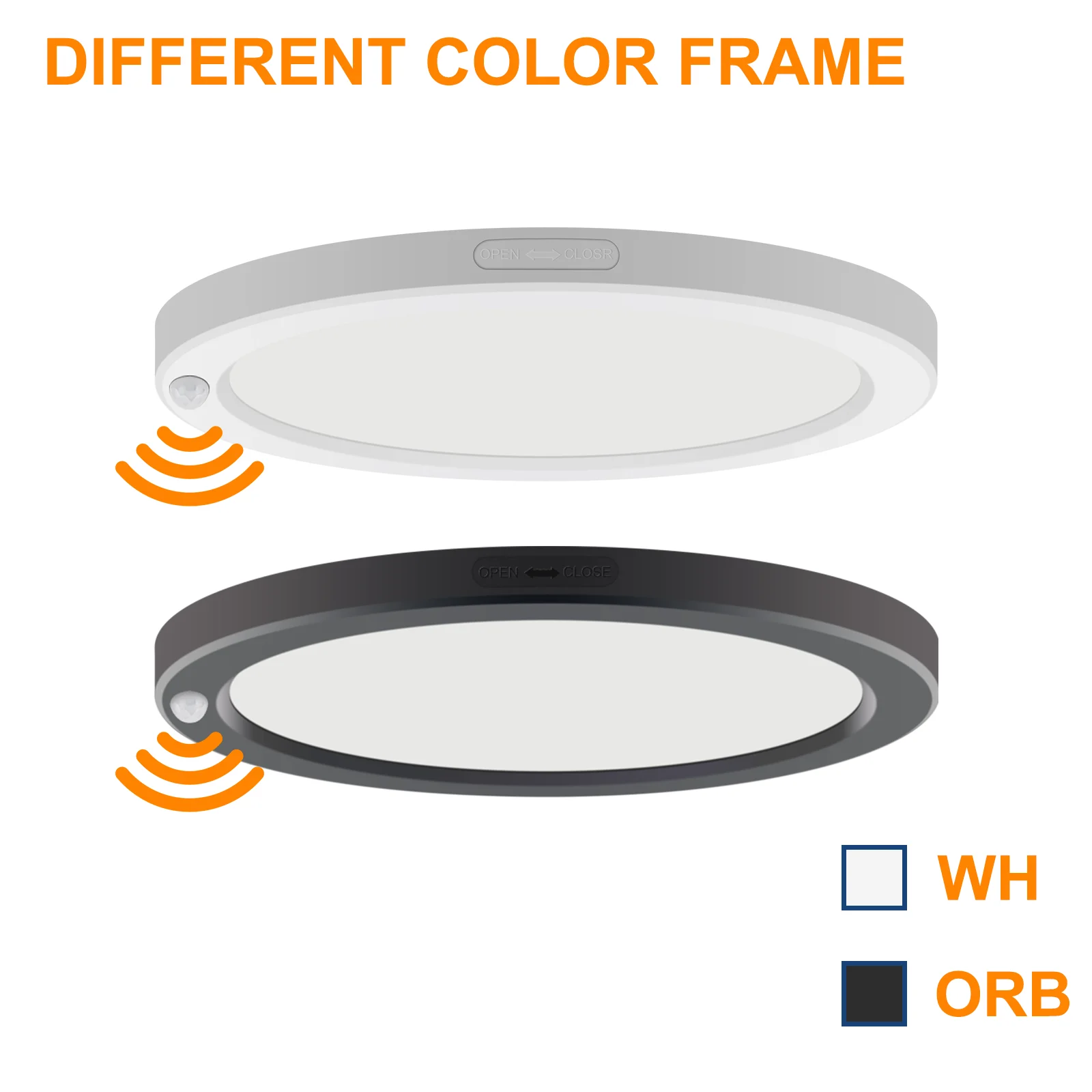 Worbest 7 Inch Ultra Slim 12W Bright PIR Motion Sensor Etl/cetl Listed LED Surface Mount Ceiling Light Plastic White Modern