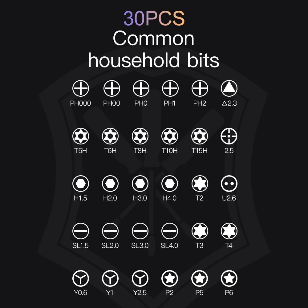 30 in 1 Professional Electronics Repair Tool Kit with 30 Bits Magnetic Driver Kit Small Laptop Screwdriver Kit