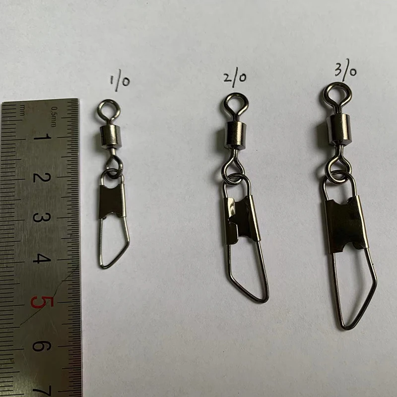 Sea Terminal Tackle Rolling Swivel With Safety Snap For Boat Fishing