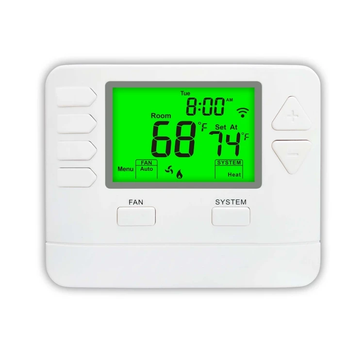24V ABS 7 Day Programmable Digital Alexa Room Air Conditioner Smart WIFI HVAC TUYA Thermostat For Temperature Control