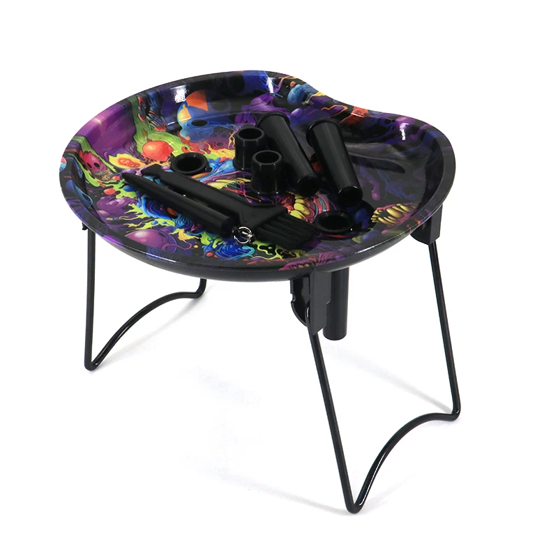 2024 New Arrival Cigarette Workbench  Tobacco Metal Rolling Tray Set Multi-Function Serving Tray Smoking Accessories Kit