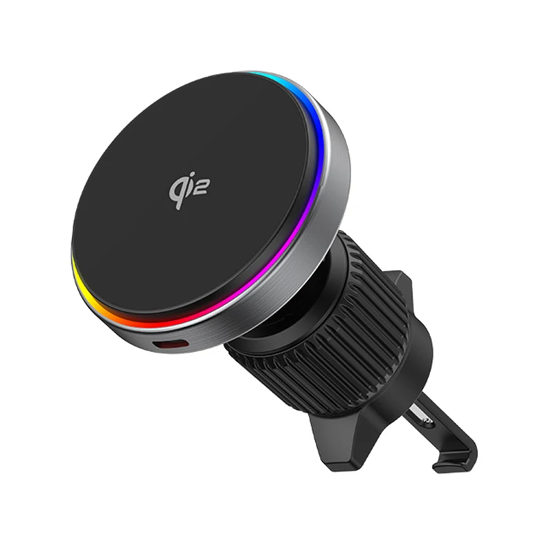 New Arrival 2024 Qi2 Certified Smart Car Wireless Charger Phone Holder Magnetic Car Mount for iPhone 13 14 15 16 Series