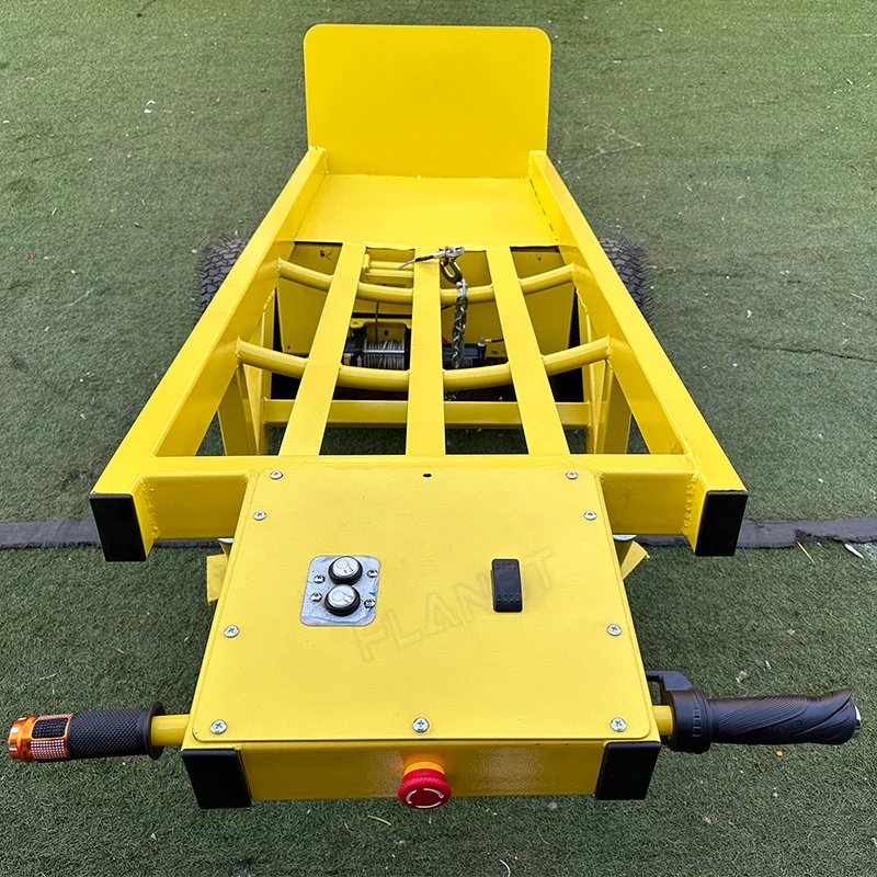 Heavy-Duty Stainless Steel Storage Trolley Cart Carry Inflatables Rental Platform Electric Dolly Hand Truck With Steering Gear