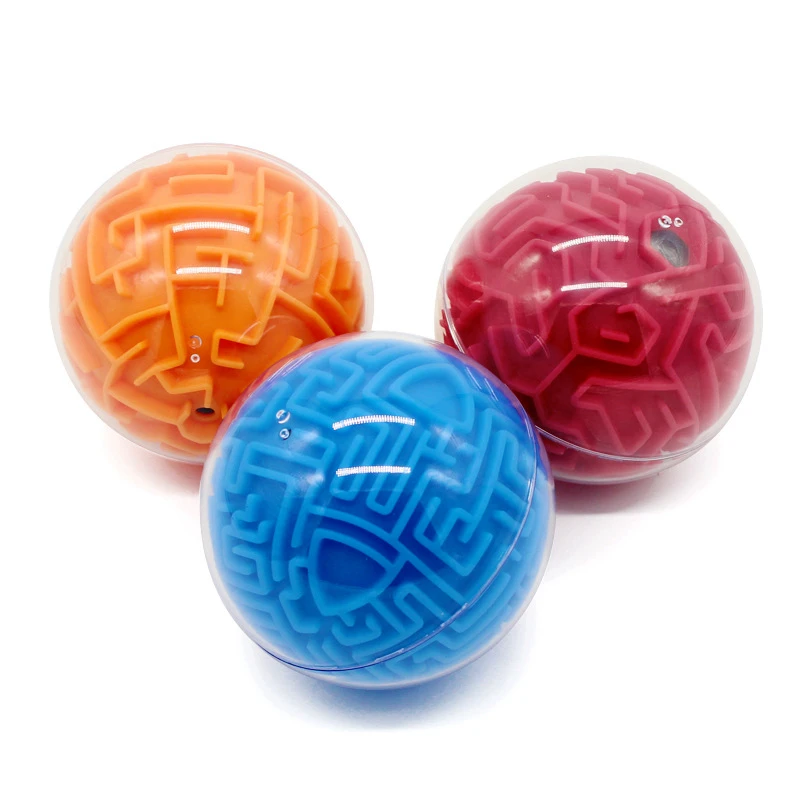 Unisex Magic 3D DIY Plastic Maze Puzzle Early Educational Ball Labyrinth Balance Exercise Game IQ Enhancing Toy for Kids