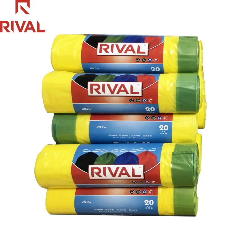 Лидер продаж биоразлагаемый и Компостируемый пластиковый мешок для мусора в рулоне