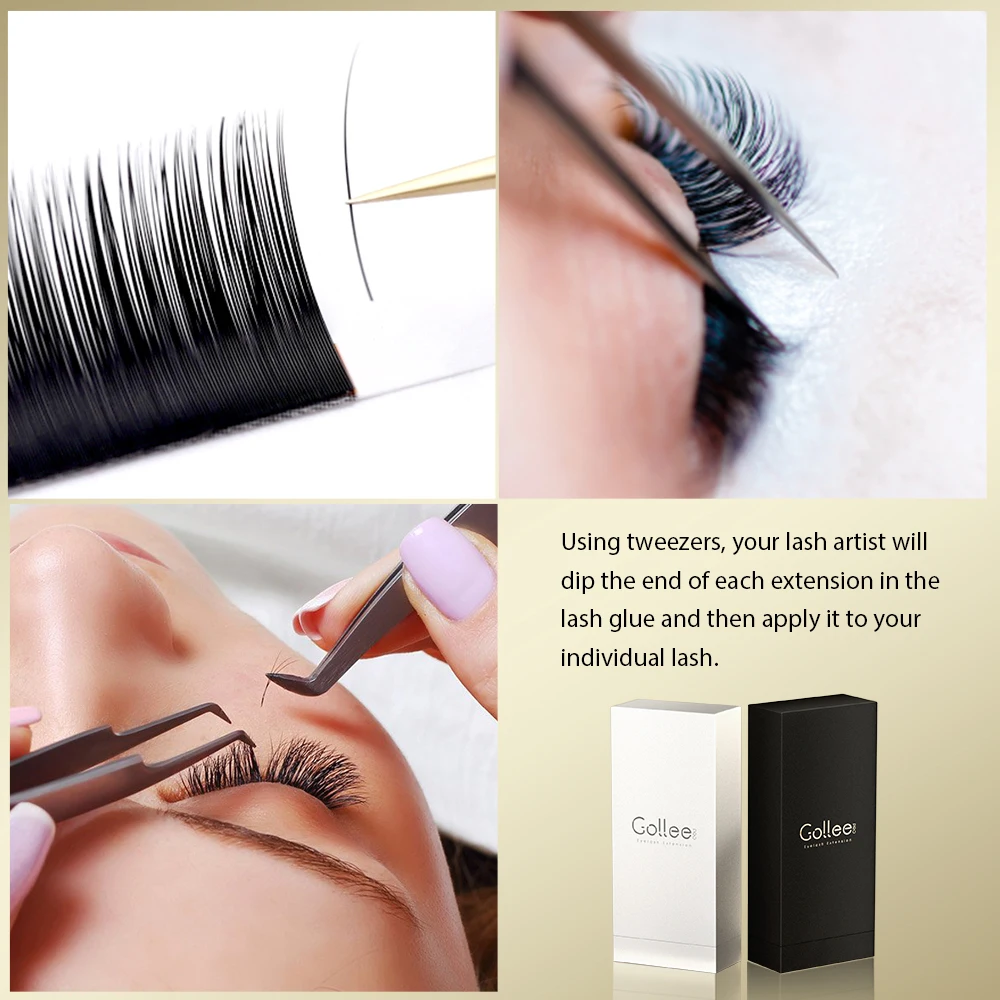Gollee siberian camellia wholesale professional private label supplies silk faux matte mink individual volume eyelash extensions