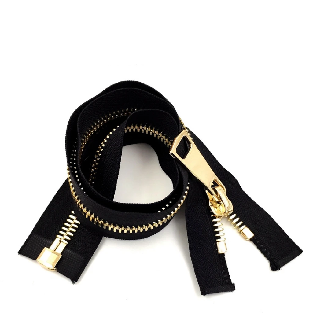 Zipper for Jacket Open #3 #5 #7 #8 #10 Zip for Cloth Shining Silver Teeth Custom Metal Nickel Metal Brass Sustainable Zips Black