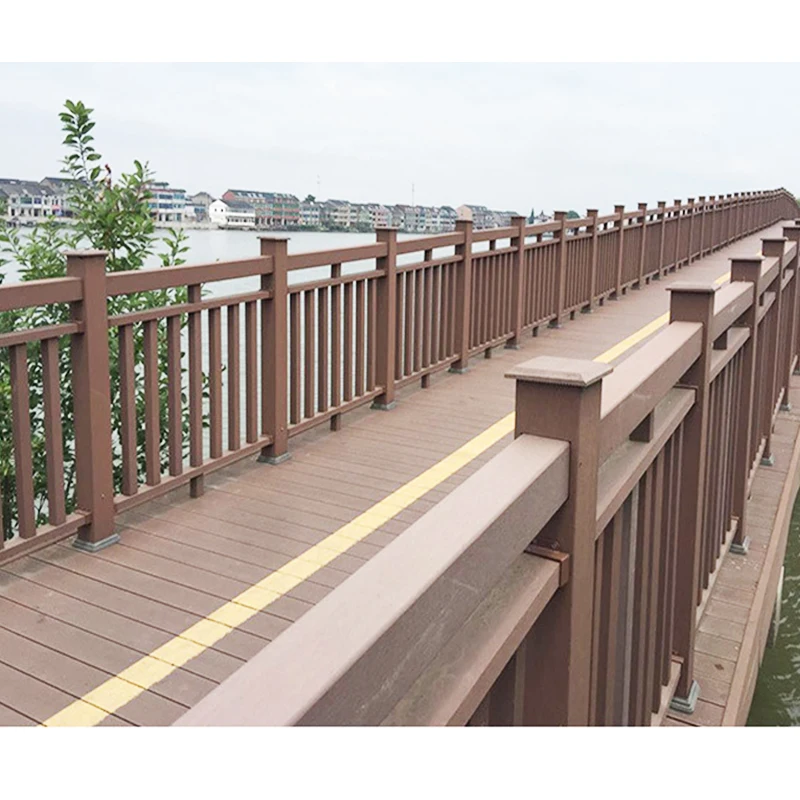 Eco-friendly Integrated handrail balustrade outdoor garden porch stair deck  wood plastic composite wpc railing