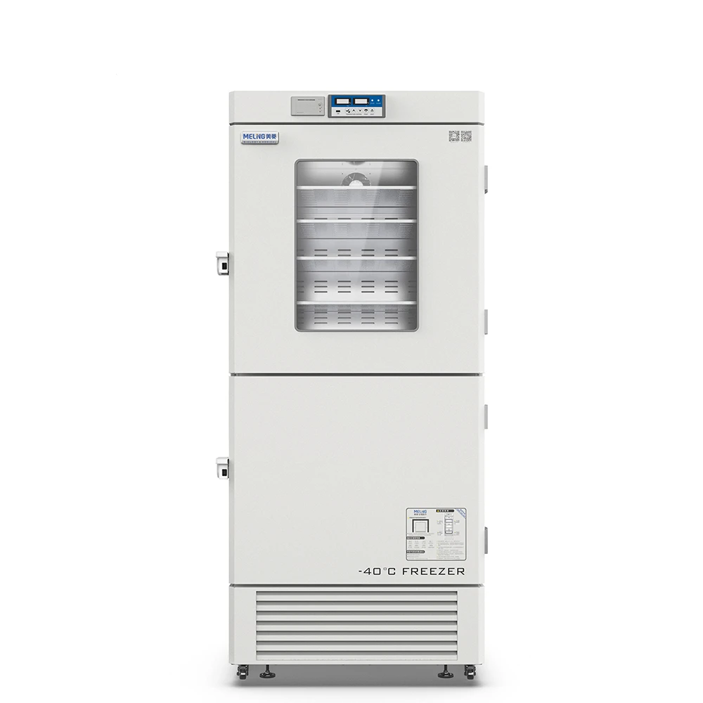 Hot Sales Meling Intelligent Automatic Defrost 2~8/-10~-40 Noiseless Lab Refrigerator and Freezer with Access Port