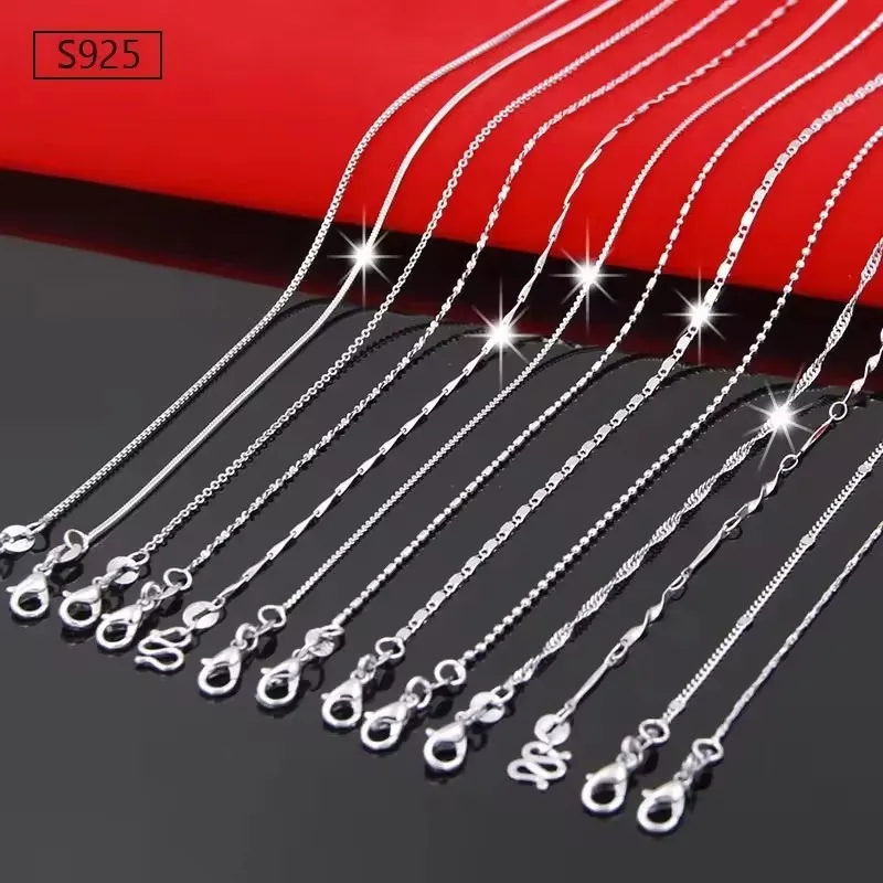 S925 Серебряная цепочка разноцветная перекрестная из бусин Бамбуковая подвеска ювелирные аксессуары