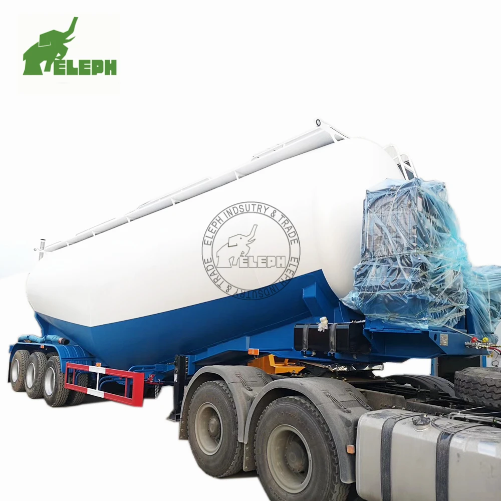 Bulk Cement Transport Tank Semi Trailer With Diesel Engine and Air Compressor(11)