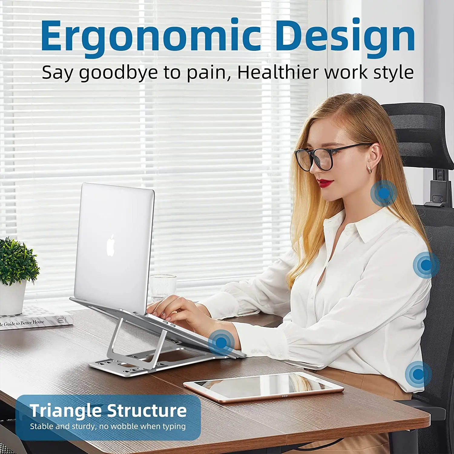 Amazon sells laptop adjustable stand Foldable Hollow out heat dissipation bed desk for laptop Suitable for office learning