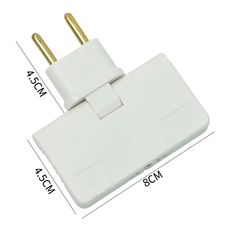 EU Plug Wall Socket Outlet Extender eu to uk plug adapter 3 in 1 Power Converter Portable Rotated plugs sockets eu