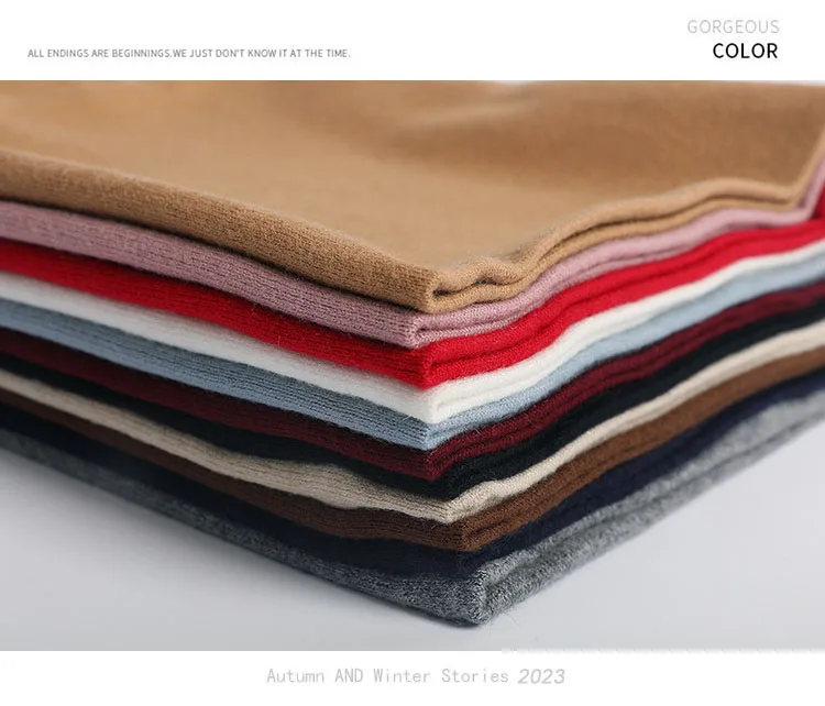 Outdoor Casual Knitted Solid Colors Bandana Winter Warmer Seamless  Thick Comfort Soft Scarves