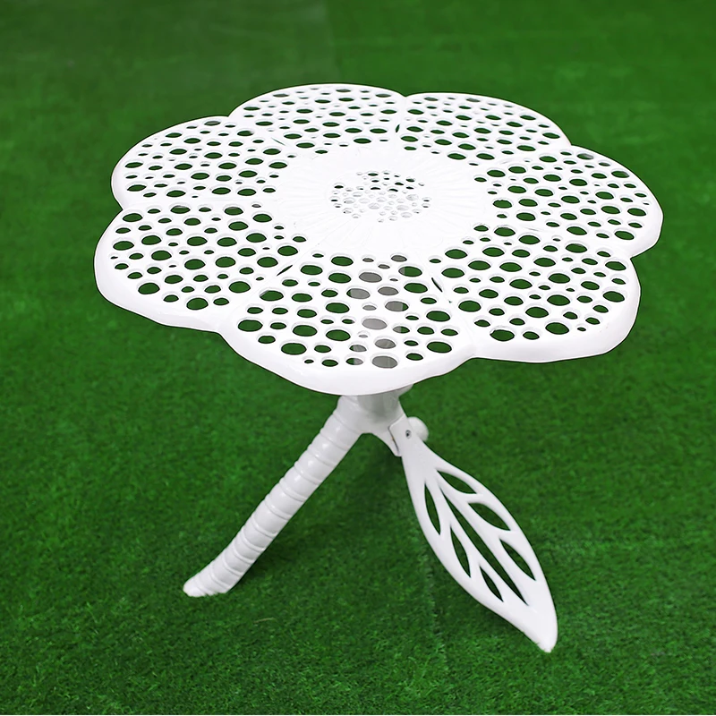 
best selling white aluminum outdoor furniture Butterfly shaped table chair set releaxing chair 