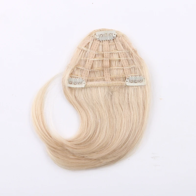 6inch stock human hair pieces bangs thick hair bangs with clips