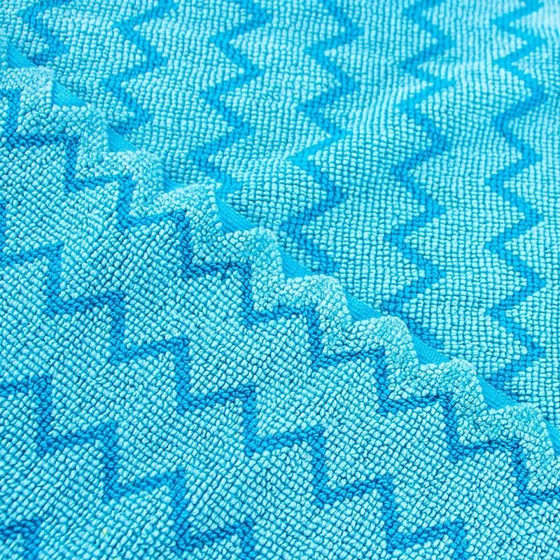 Cation Polyester Microfiber Cleaning Fabric w Wave For Cleaning Products, Buffering Towel Fabric, Premium Cleaning Towel