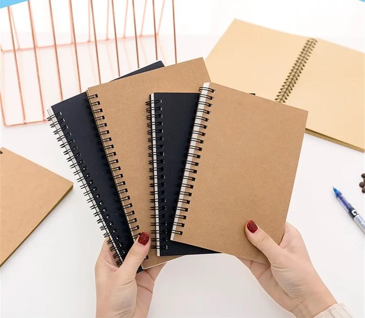 High Quality Recycled Paper Notebooks Custom Fancy Papier Spiral Journal Notebook Custom Sketchbook For Drawing Notebook