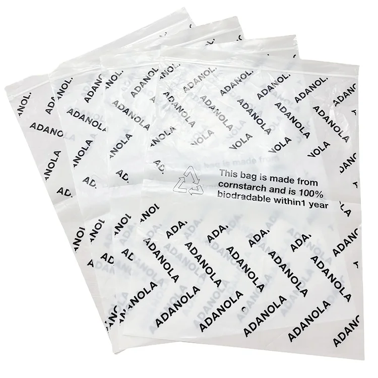XCGS Factory X-Large Size 100% Compostable PBAT PLA Resealable Zip Bags For Clothing Packaging Instead of Plastic Bag